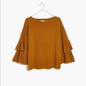Mustard Yellow Madewell Bell Sleeve Sweater